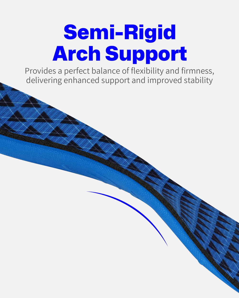 Walkhero blue insoles texture shows non-slip grip for secure steps.