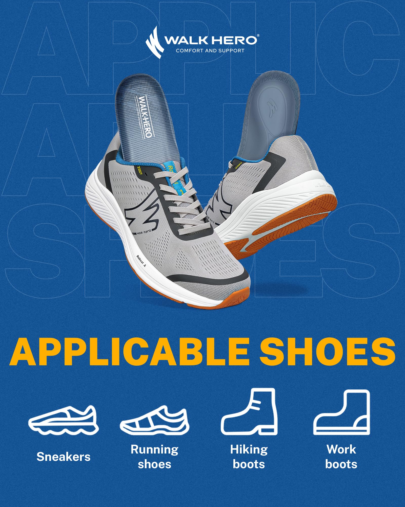 WalkHero size range supports both men and women confidently.