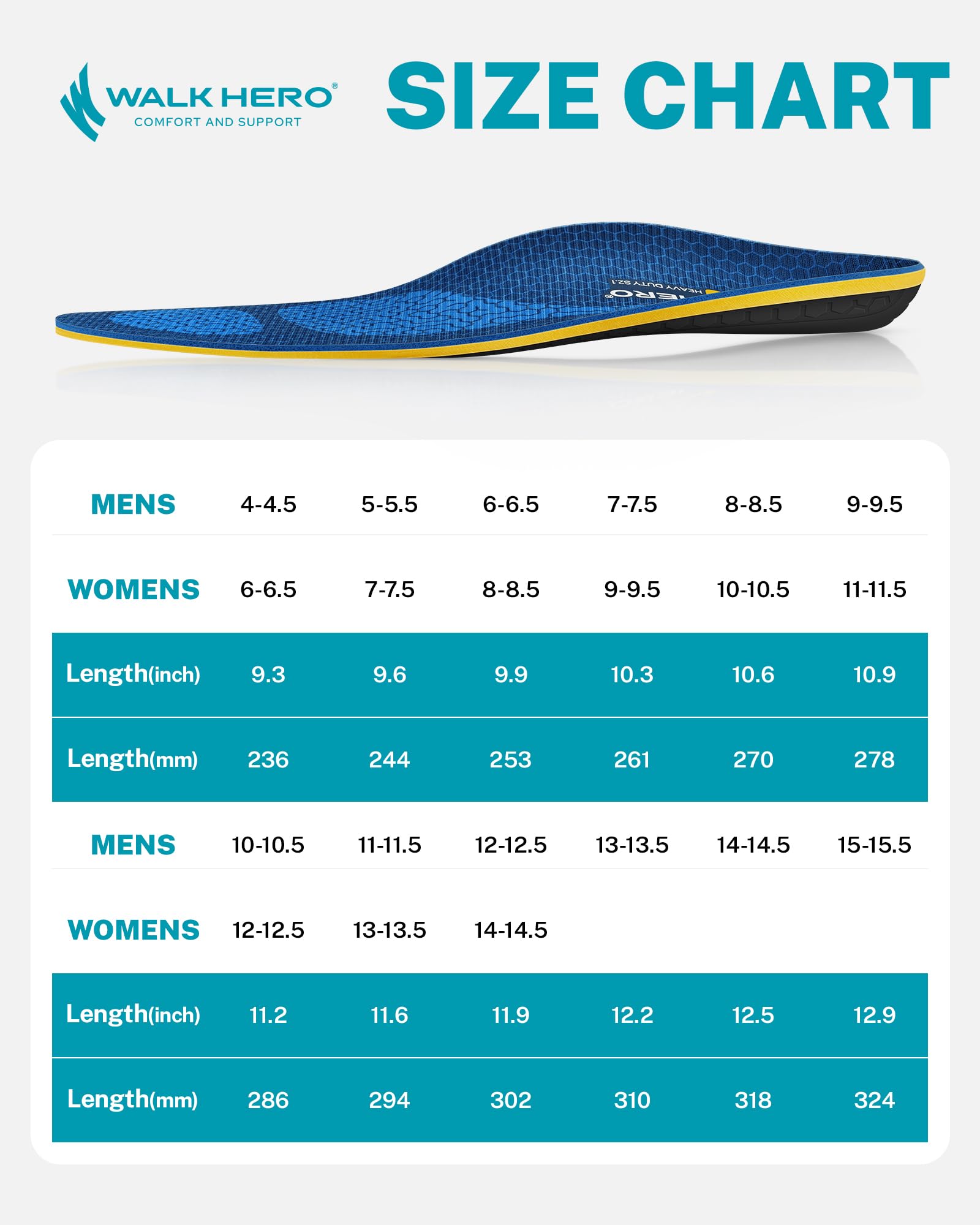 WalkHero suitable for standing all day in work and casual shoes.
