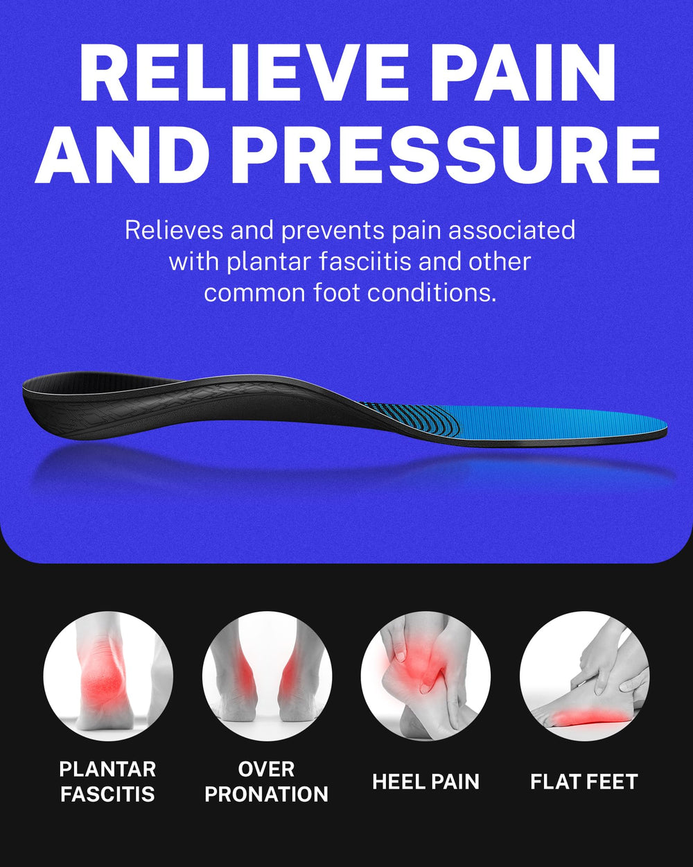 WalkHero versatile insoles fit boots, casual shoes, sneakers for all-day wear.