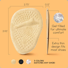 Walkize beige heel inserts stay in place for dress shoes