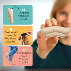 Walkize inserciones para zapatos de mujer beige ofrecen soporte estable para tacones.