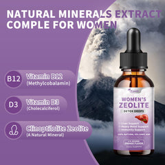 Wanish Zeolite Drops dosing spoon illustrates simple 2 ml daily measure