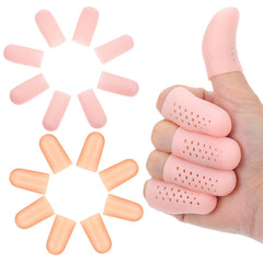 Wanmu gel finger cots with air holes provide breathable fingertip protection.