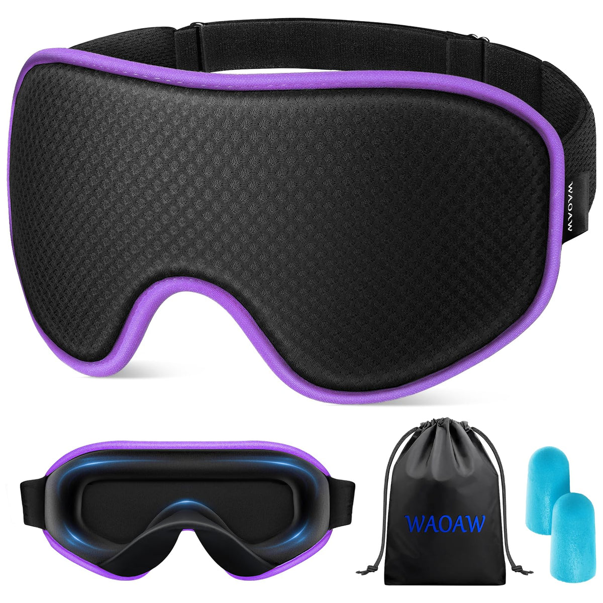 WAOAW sleep mask 3D contour blocks light for restful eye space