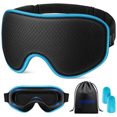WAOAW sleep mask with 3D contoured design for deep darkness and comfort during travel