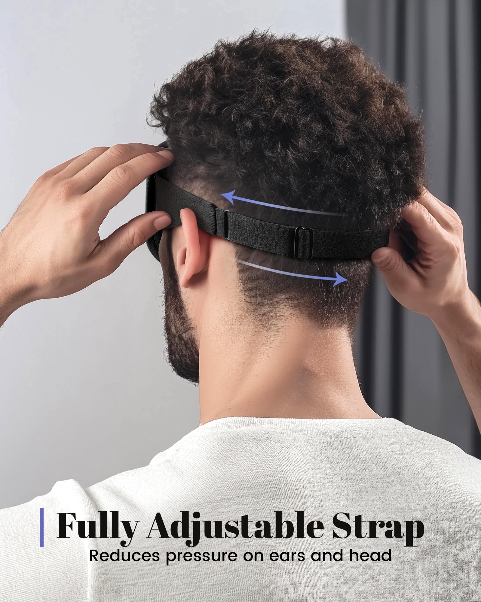 WAOAW Sleep Mask includes earplugs and travel pouch for easy travel comfort.