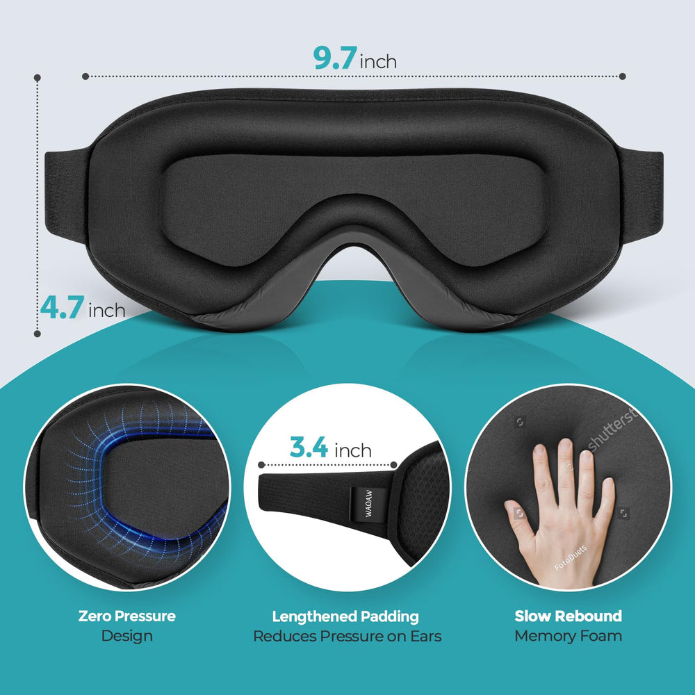 WAOAW Sleep Mask ideal for meditation and restorative naps during travel.