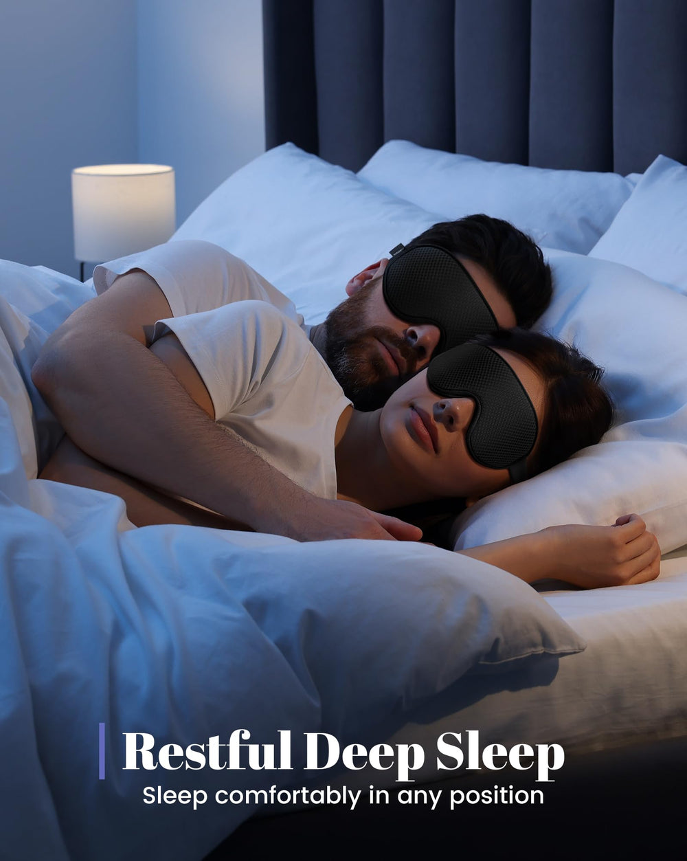WAOAW Sleep Mask with wide eye space supports eyelid comfort during wear.