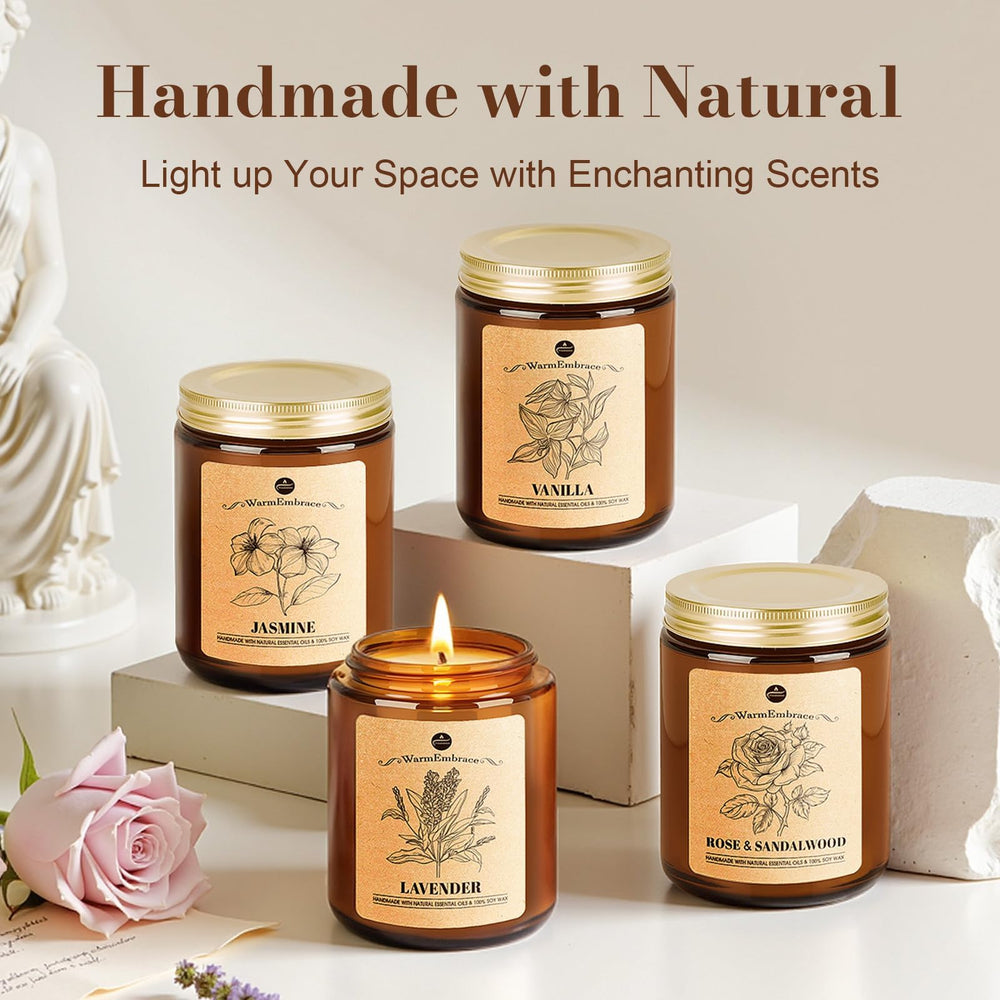 WarmEmbrace jasmine candle delivering fresh scent for living spaces.