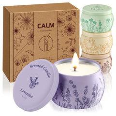 WarmEmbrace lavender candle jar delivers calming aroma for home ambiance.