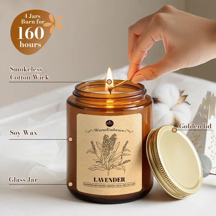 WarmEmbrace rose and sandalwood candle blending floral and woody notes.