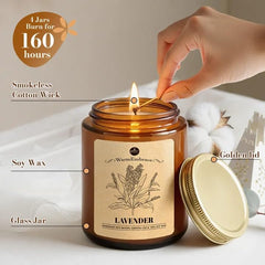 WarmEmbrace rose and sandalwood candle blending floral and woody notes.