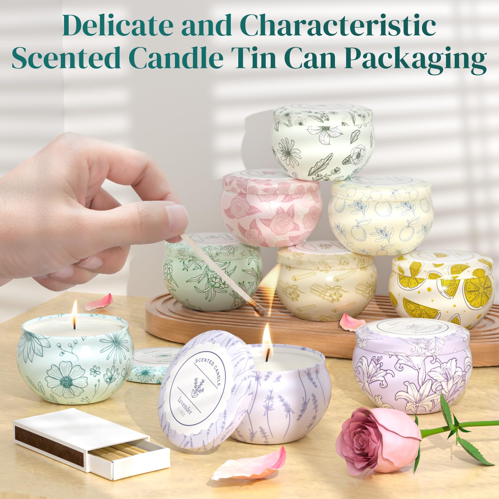 WarmEmbrace lavender candle tin promotes calm evenings and restful ambiance