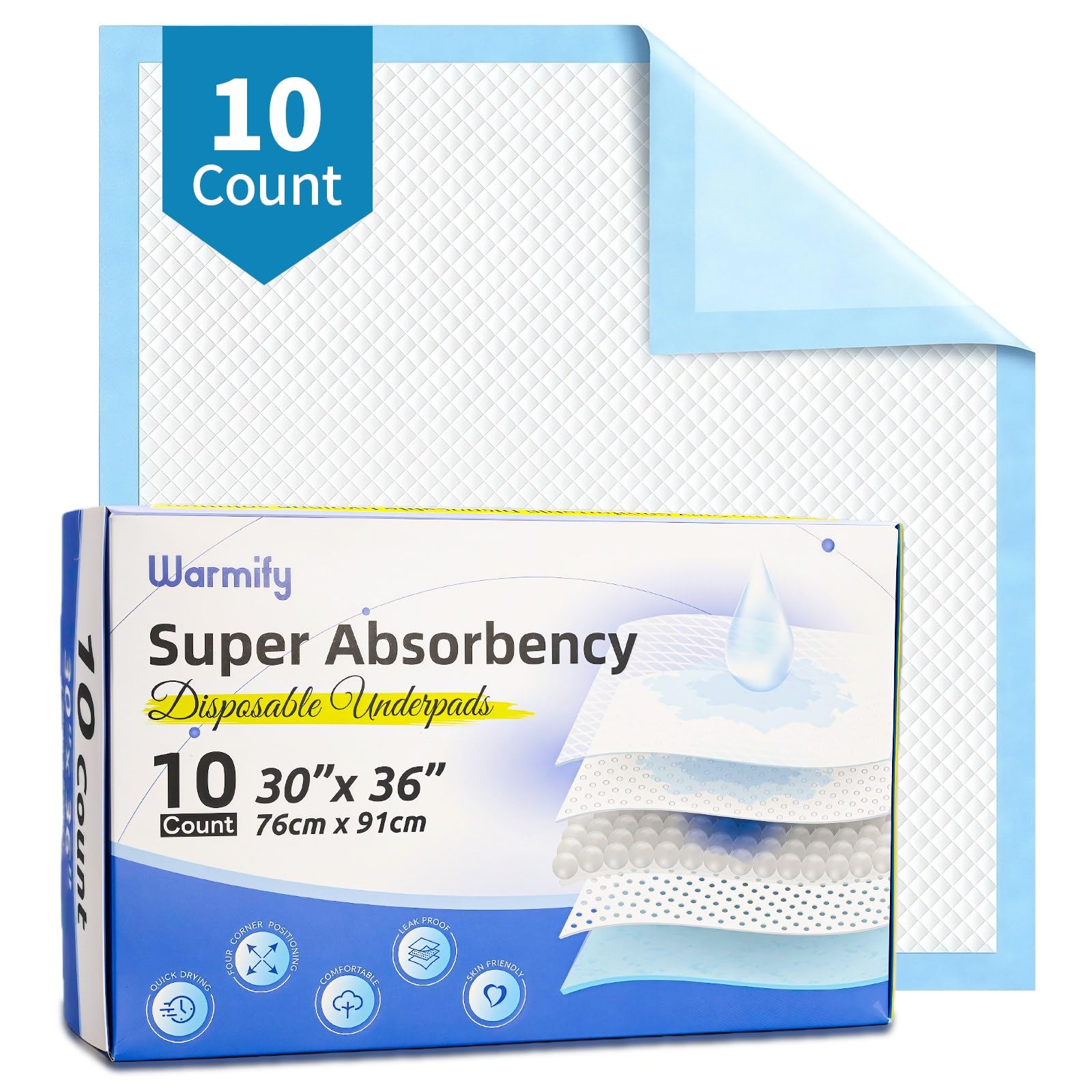 Warmify ten-count bed pads with waterproof backing protect beds and furniture