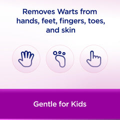 Aplicación fácil de WartStick Kids para verrugas infantiles.