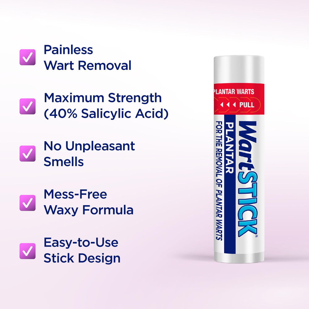 Applying WartStick Plantar to a plantar wart with clean precision.