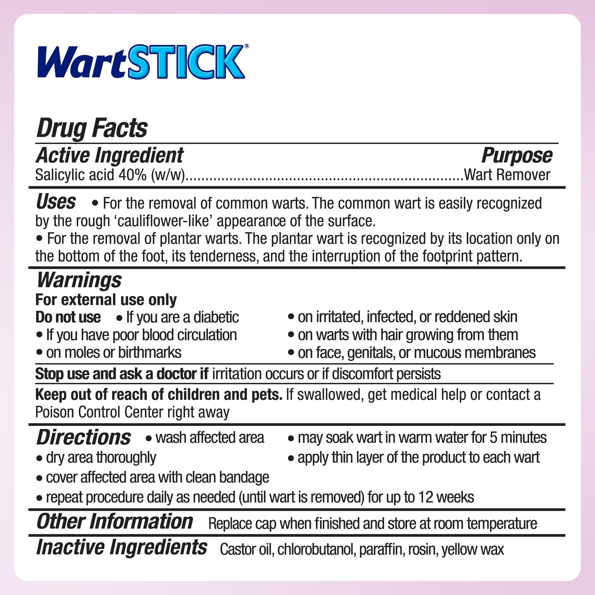 WartStick two-tubes 0.4 oz pack for convenient multi-use wart care