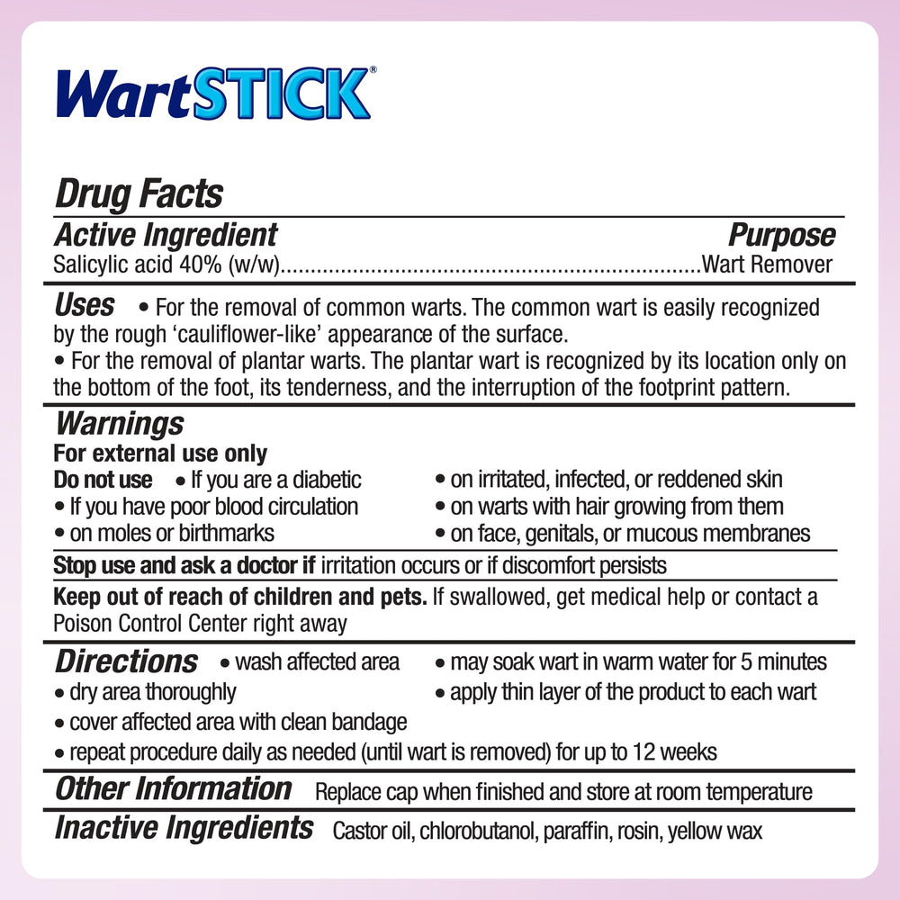 WartStick two-tubes 0.4 oz pack for convenient multi-use wart care