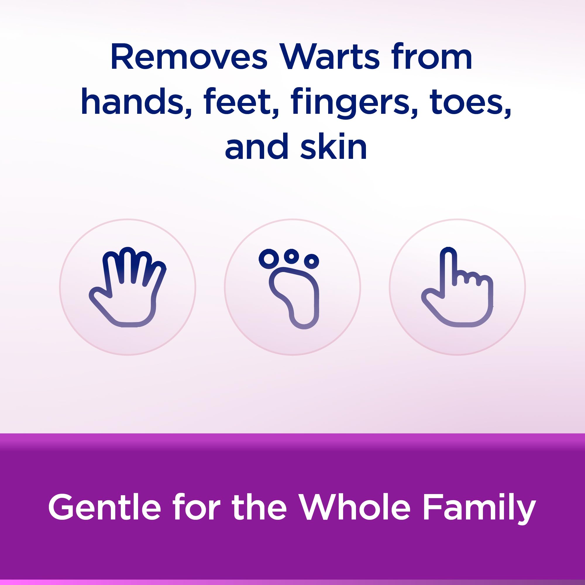 Wax-based WartStick adheres to the wart surface for targeted treatment.