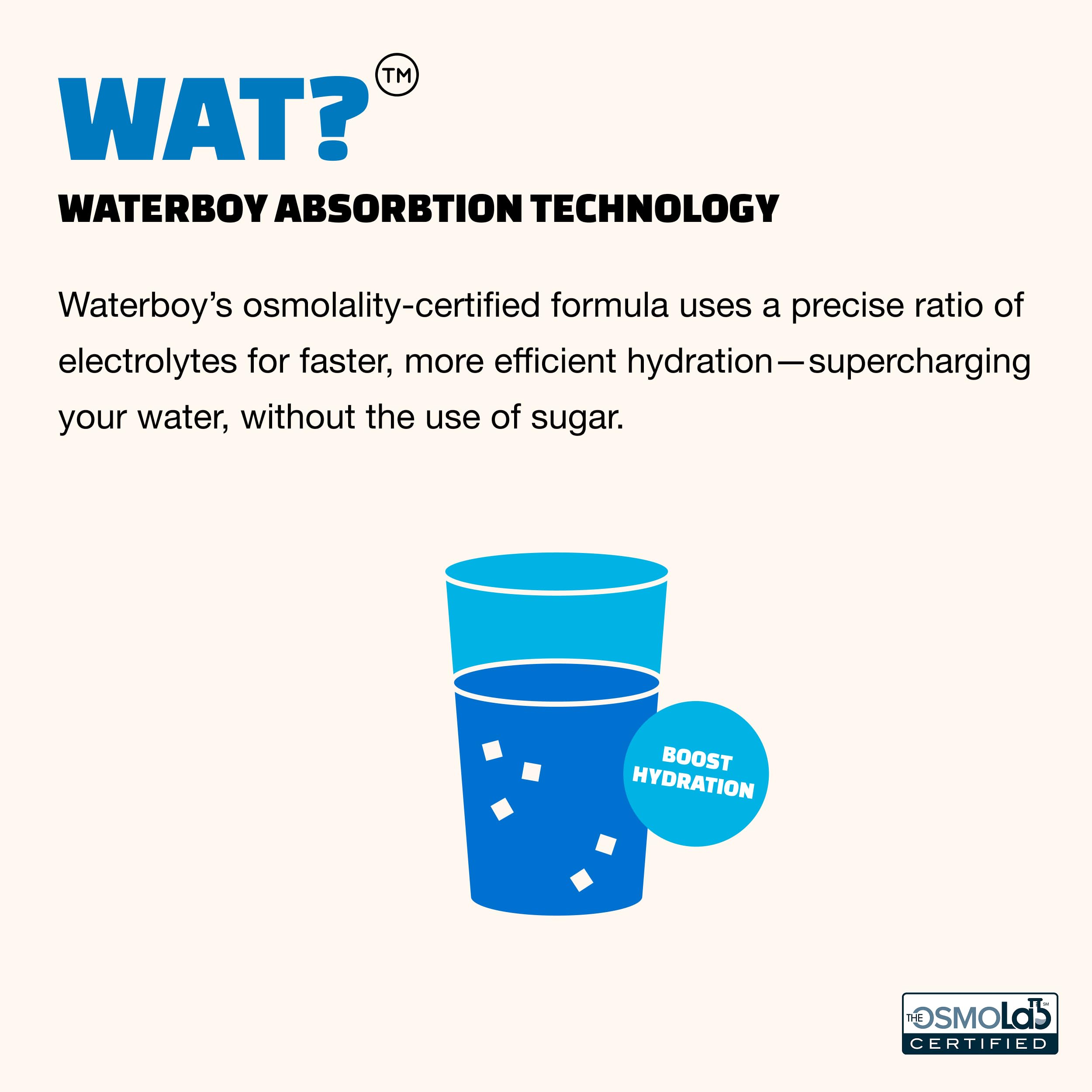 Waterboy Daily Hydration MADE IN USA label for trusted quality