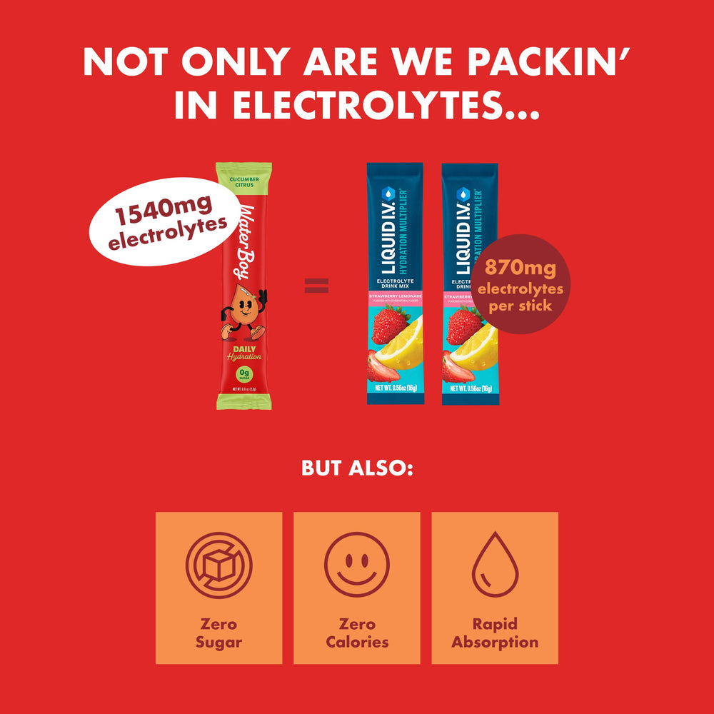 Waterboy Watermelon flavor sticks in a bottle with zero calories.