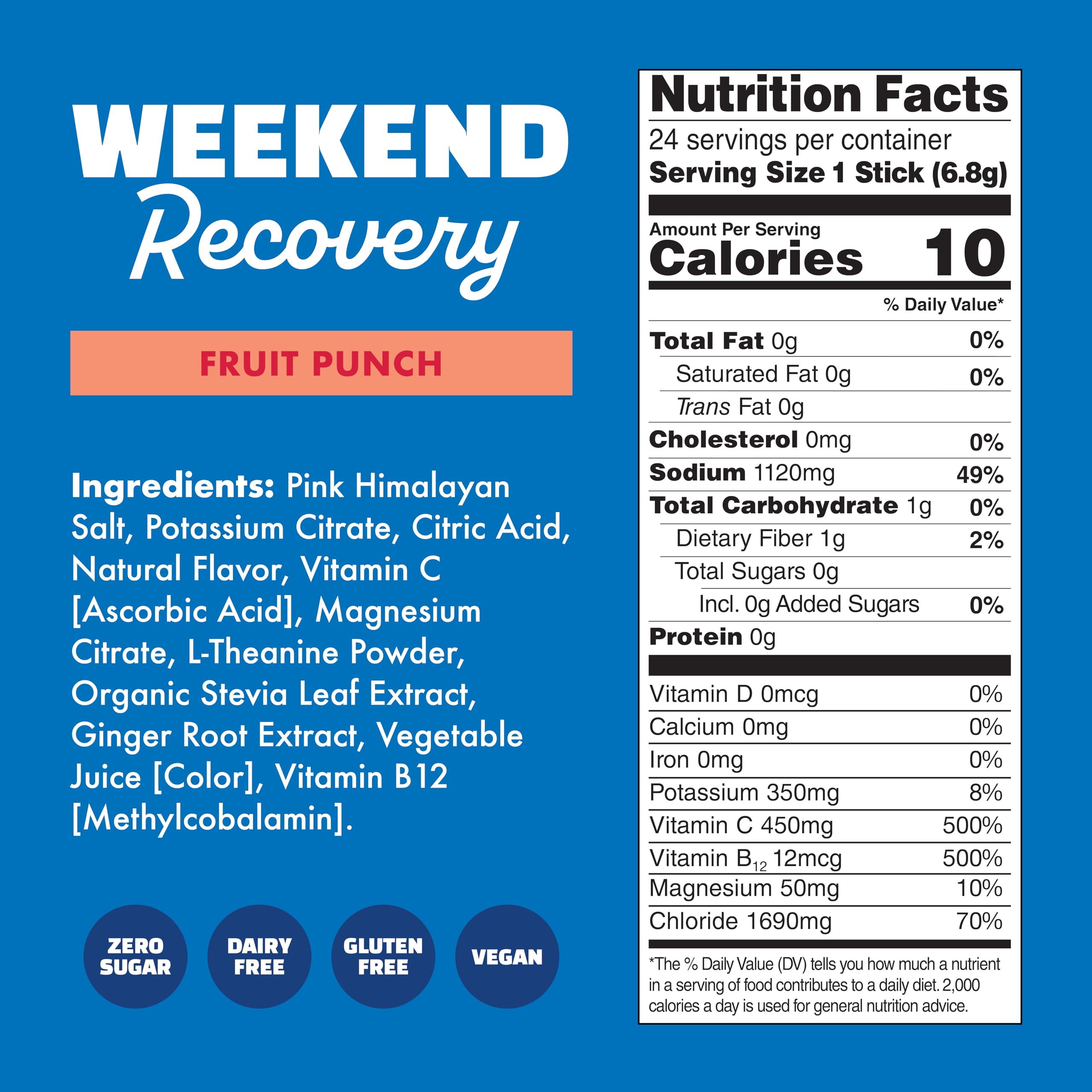 Waterboy Weekend Recovery Lemon Ginger flavor for zesty refreshment.