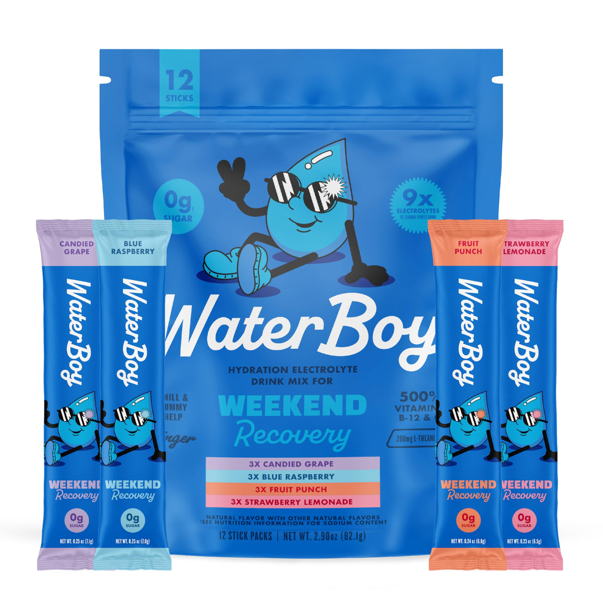 Waterboy Weekend Recovery ginger-sticks highlight portable hydration