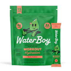 Waterboy Workout Hydration stick front view, convenient on-the-go hydration