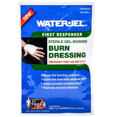 Water-JEL burn dressing fits the palm for easy, non-adherent coverage during first aid.