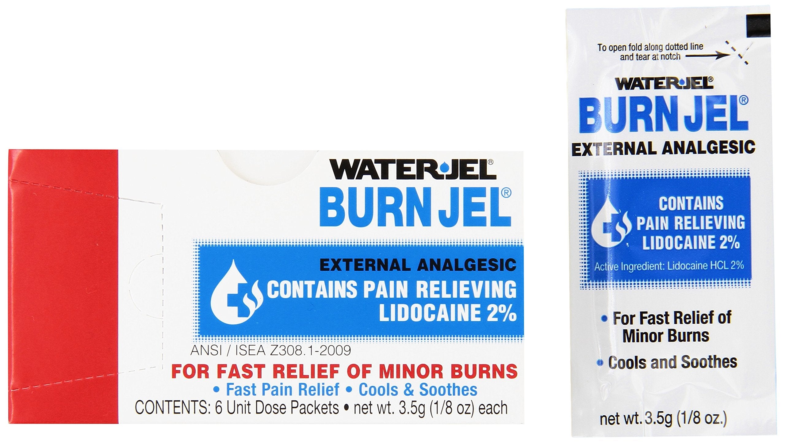 Water Jel unit-dose burn gel 3.5 g packet for quick cooling and temporary relief