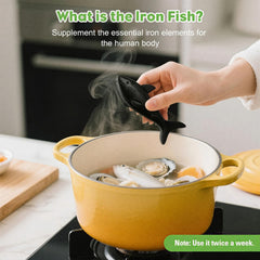 Watstion Iron Fish iron infusion in soups or grains.