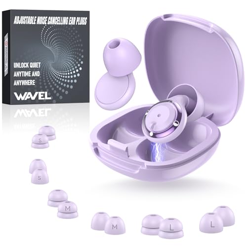 WAVEL adjustable ear plugs with 3 modes for customizable noise control during sleep