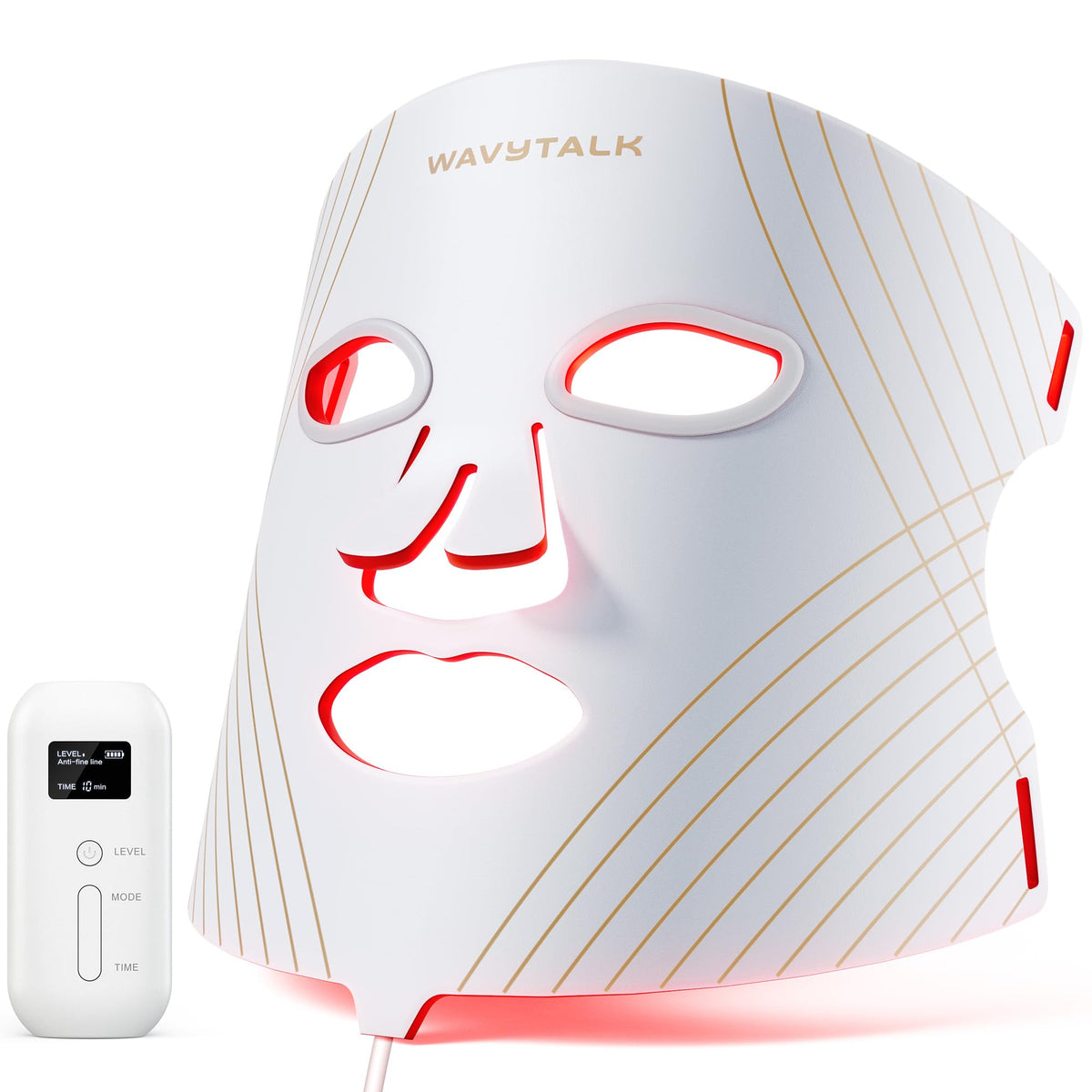 Wavytalk red-light therapy mask full-face coverage for consistent energy delivery.
