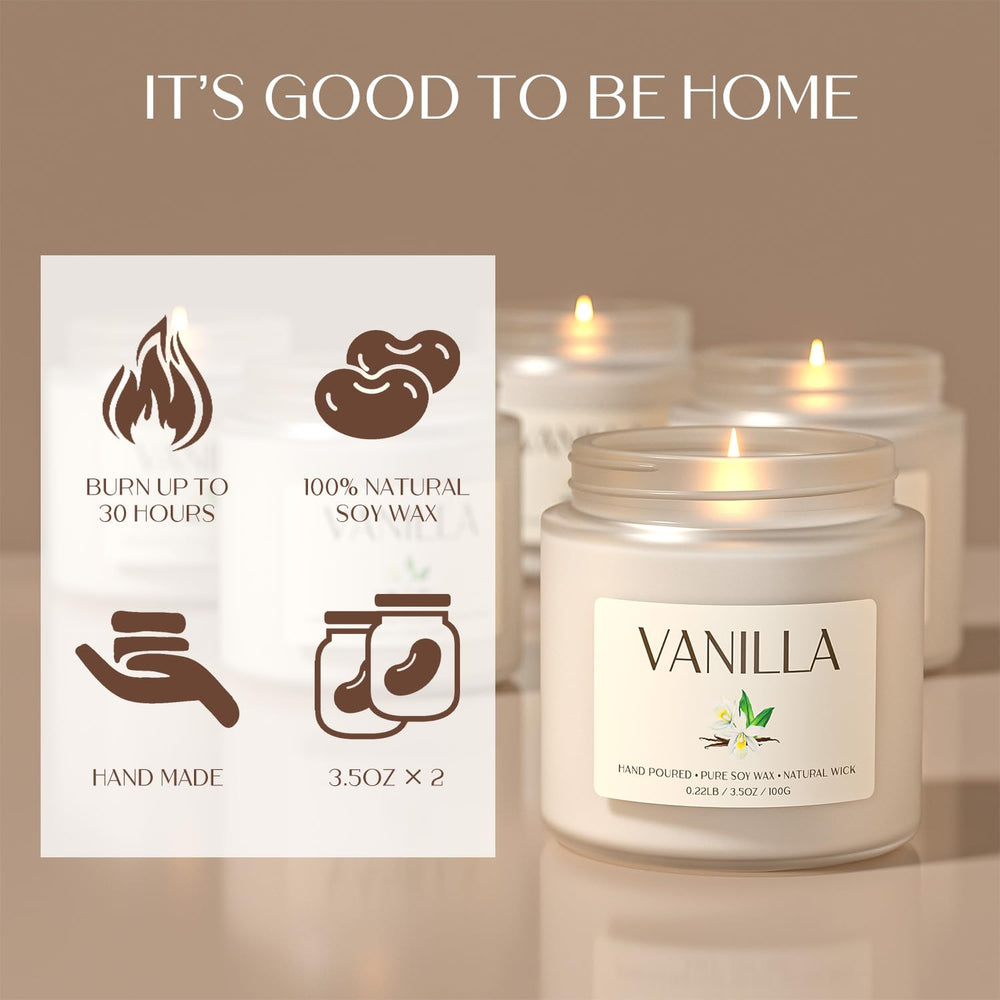 Waxcanpy vanilla candle burn detail highlighting even burn.
