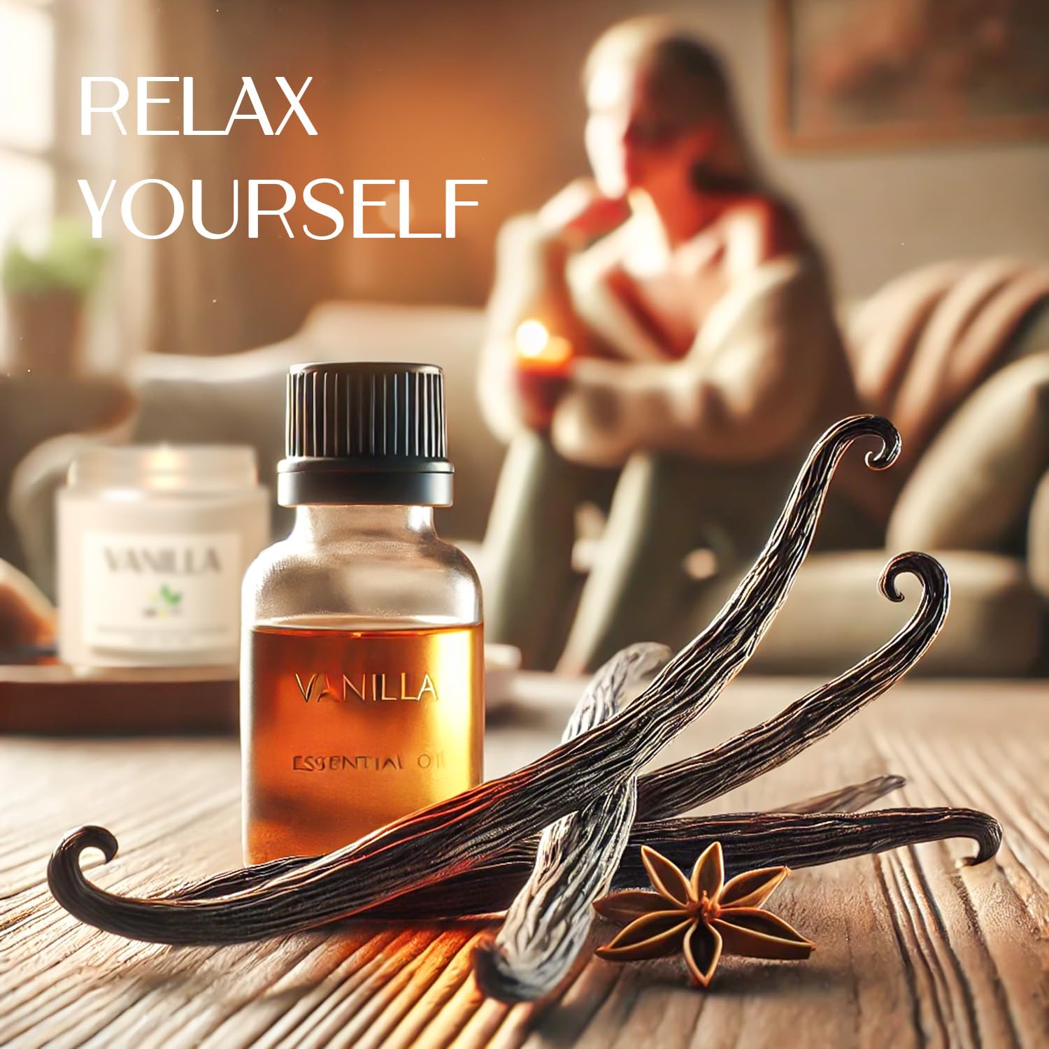 Waxcanpy vanilla candle in stylish home decor setting.