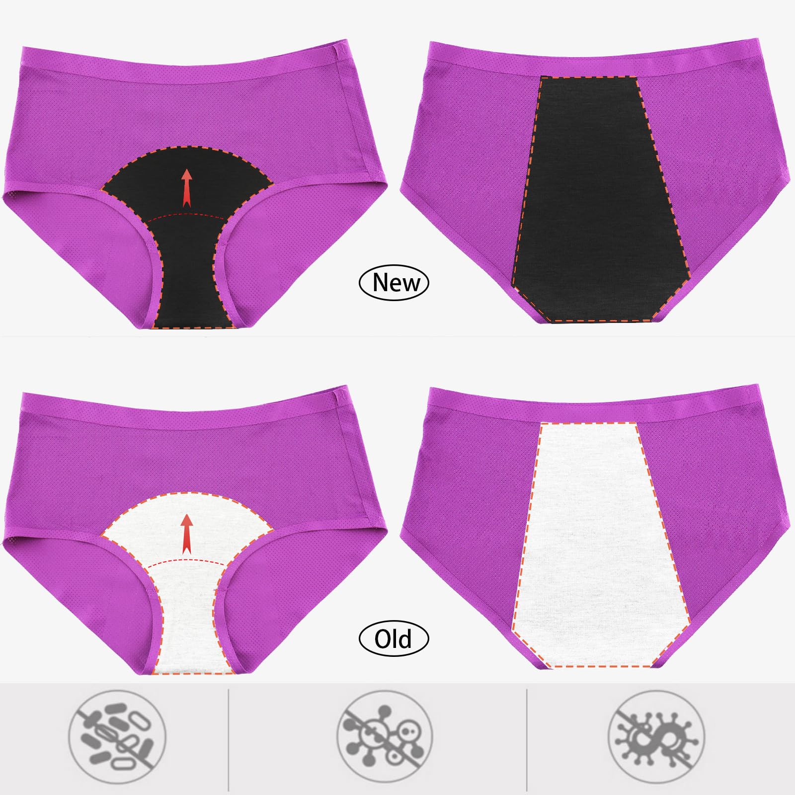 WBEAUTALLOVE women's mesh panties side profile for flexible movement