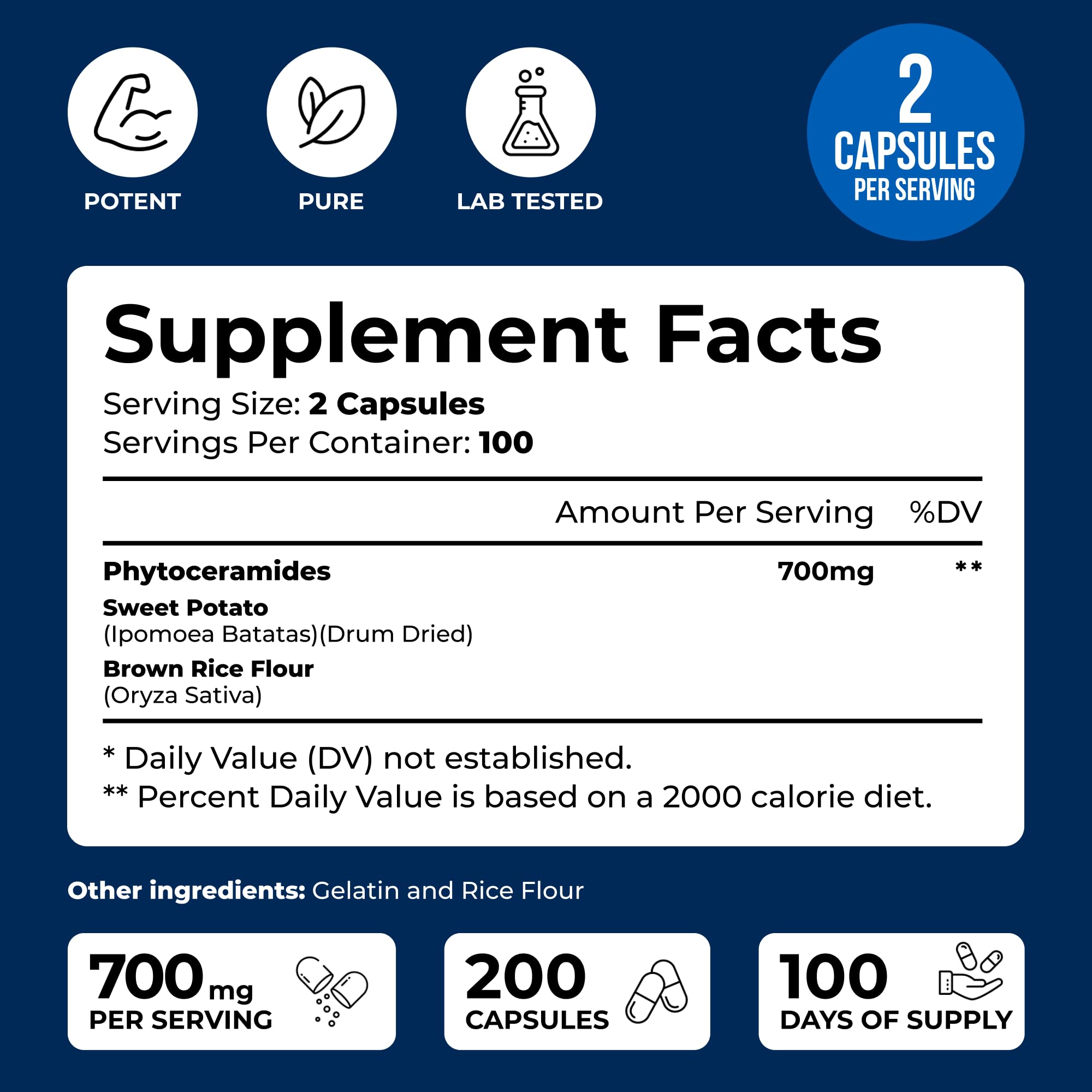 We Like Vitamins phytoceramides 700mg bottle back with gluten-free claim