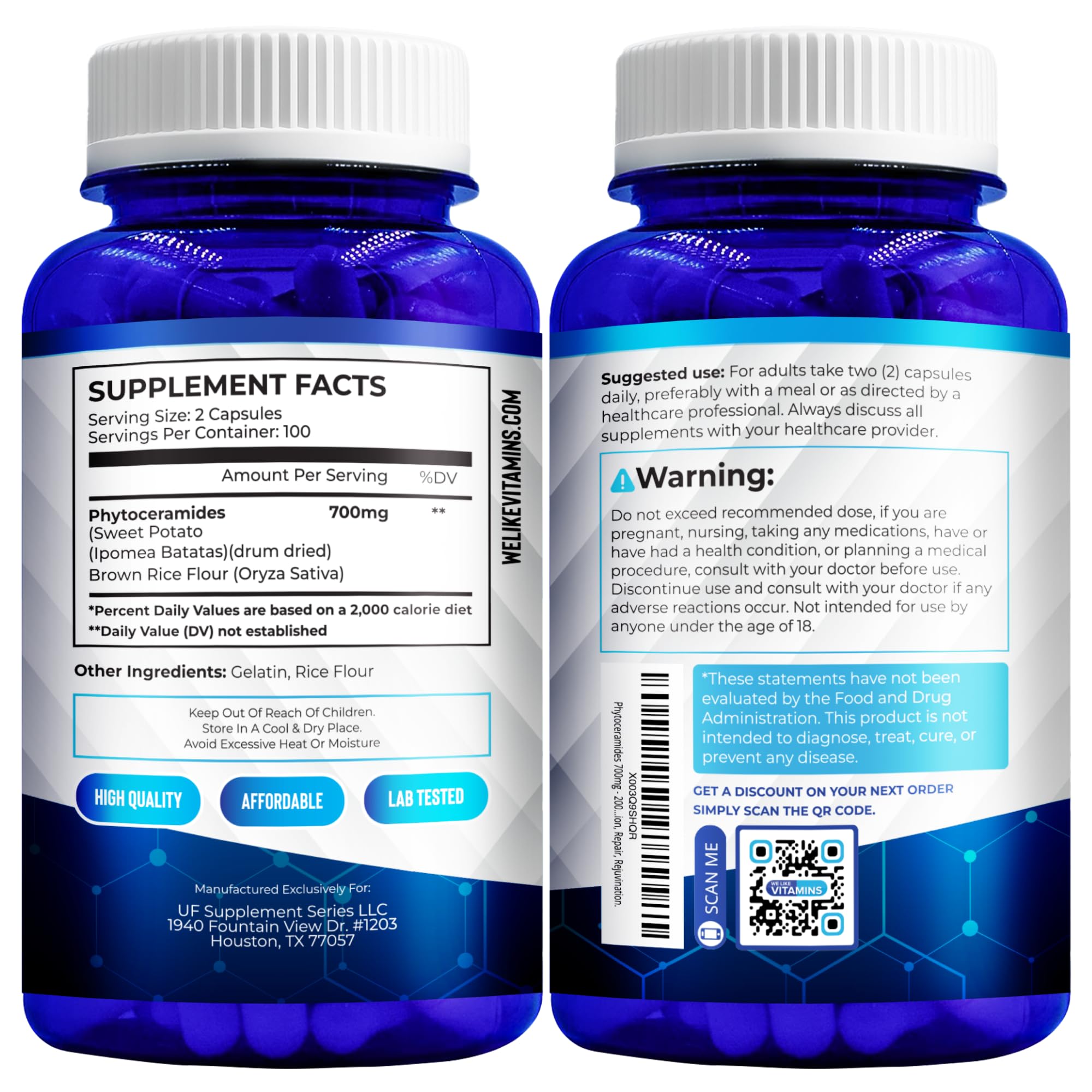 We Like Vitamins phytoceramides 700mg sweet potato rice source picture