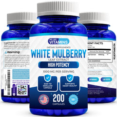 We Like Vitamins White Mulberry 1000mg bottle for daily wellness support