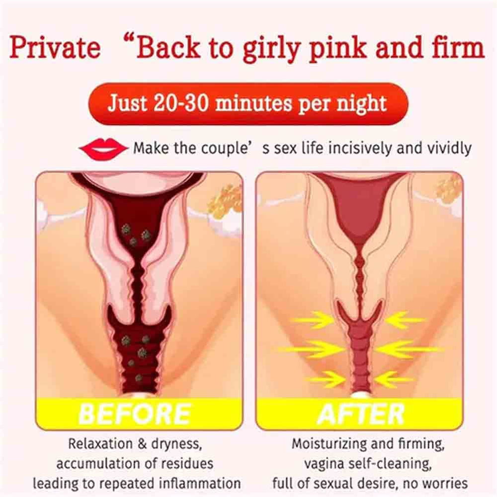 Weabet Pink and Tender natural capsules suggesting renewed pinkness and comfort