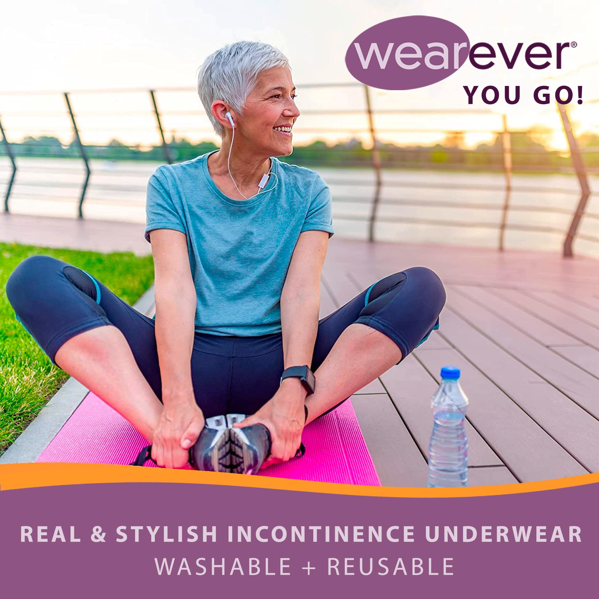 Wearever Elastic waistband detail demonstrates secure fit for all-day confidence.