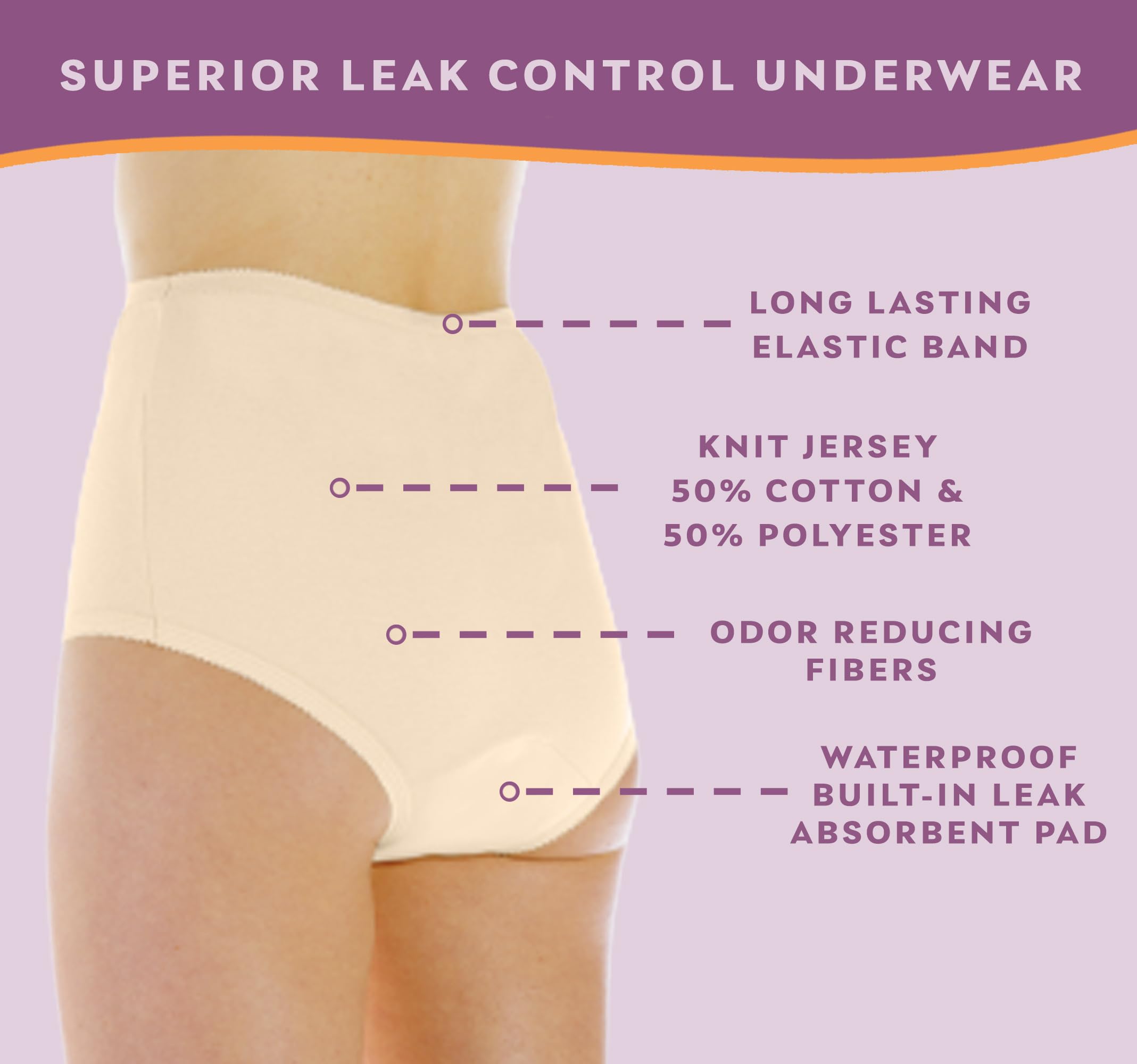 Wearever Packaging shot shows 3-pack convenience and easy care.
