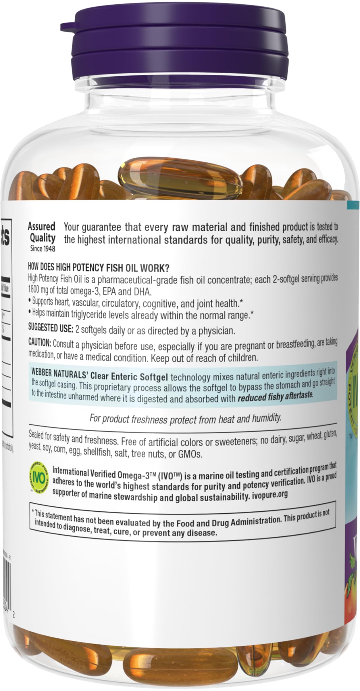 Webber Naturals 120-count bottle displayed for value and convenience