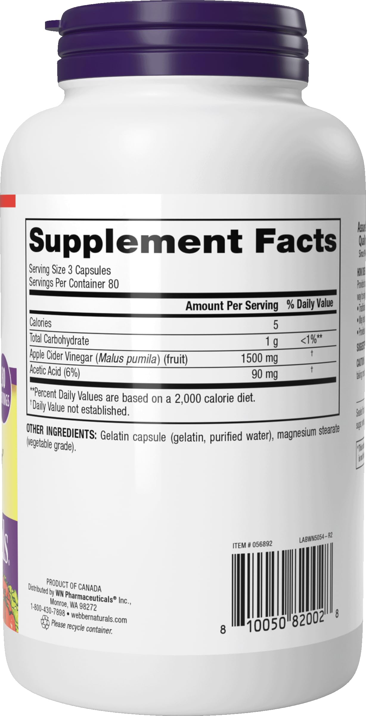 Webber Naturals capsules are gluten- and dairy-free, supporting dietary needs.