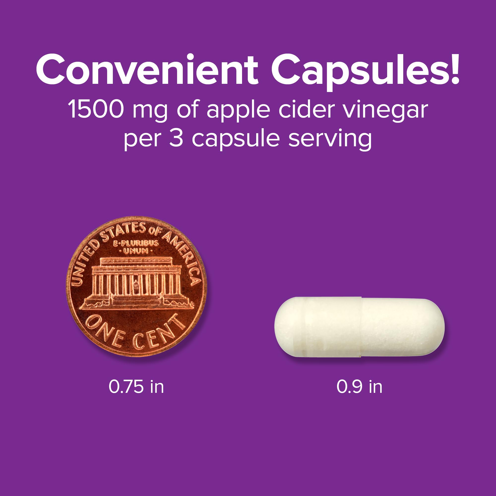 Webber Naturals ACV capsules with Mother fermentation note on the bottle.