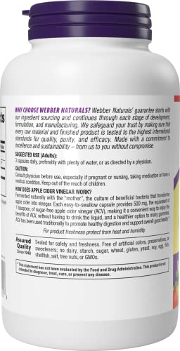 Webber Naturals packaging label showing The Mother fermentation culture