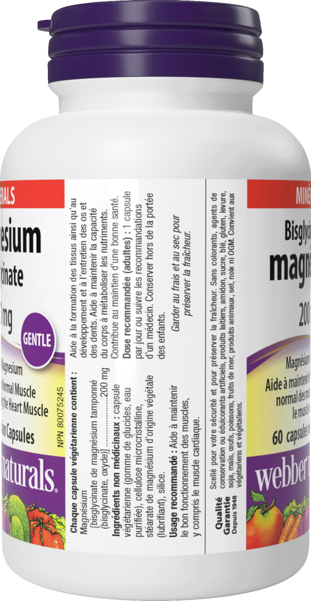 Webber Naturals Magnesium Bisglycinate makes daily dosing simple.
