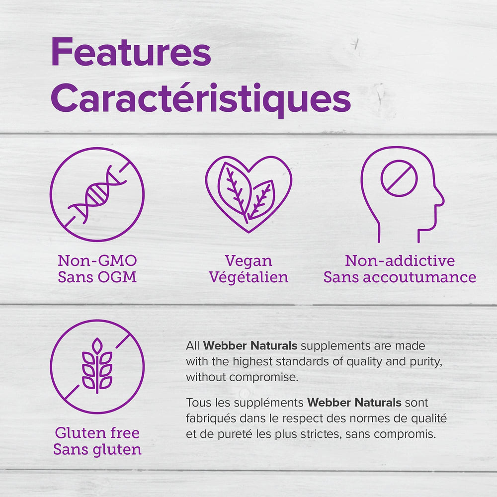 Webber Naturals Melatonin Magnesium tablets closeup highlighting maximum strength