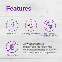 Webber Naturals enteric softgels clearly shown for easier absorption.